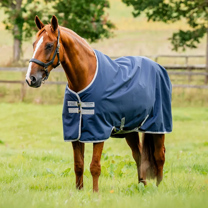 Amigo Ripstop 900D Standard Neck 0g Turnout Rug - Navy/Titanium Grey