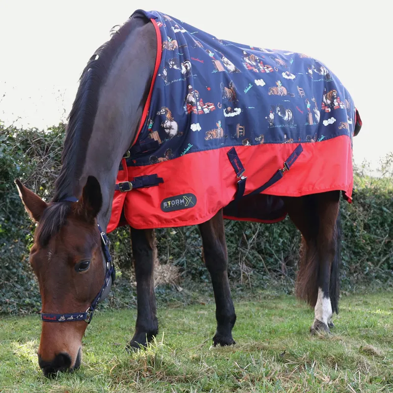 StormX Original 100g Turnout Rug - Thelwell Practice Makes Perfect-5