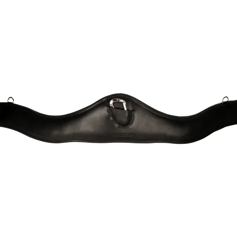 Stubben Contour Leather Girth with Elastic Ends - Black-1