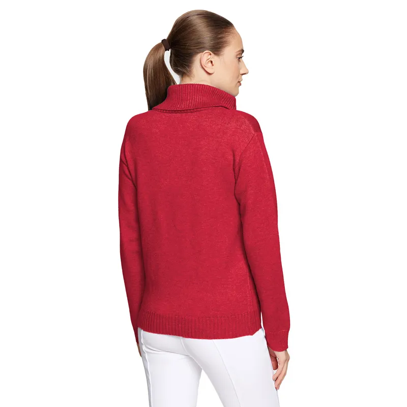 Samshield Suzanne Womens Half Zip Knit Jumper - Raspberry-2