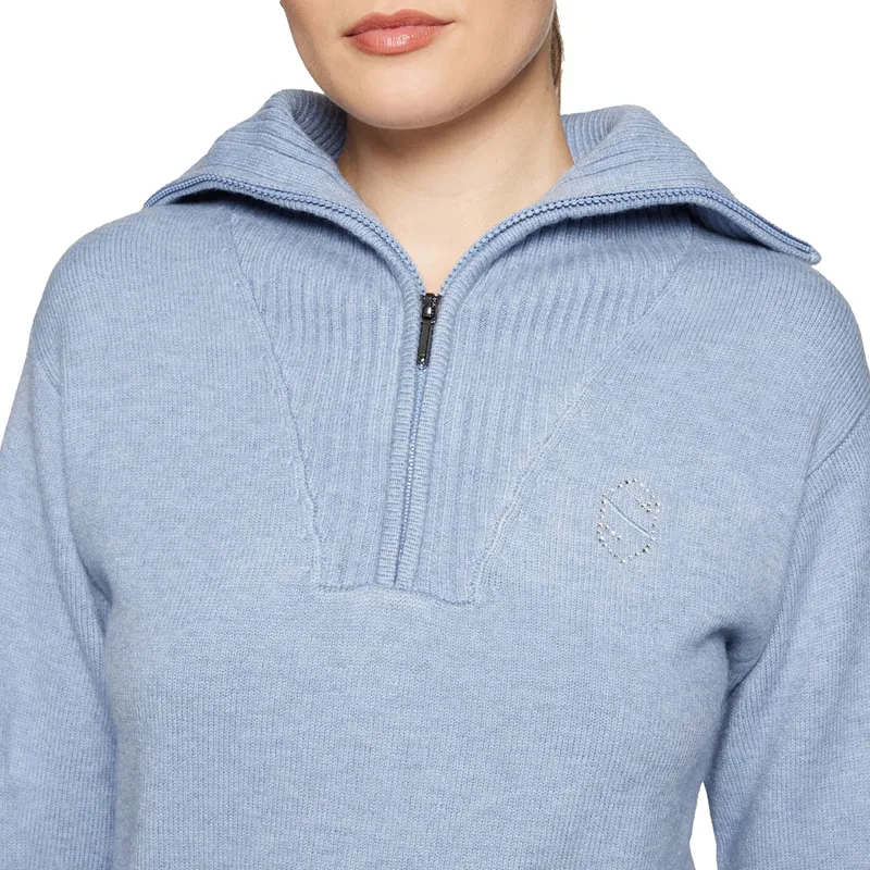 Samshield Suzanne Womens Half Zip Knit Jumper - Twilight-3