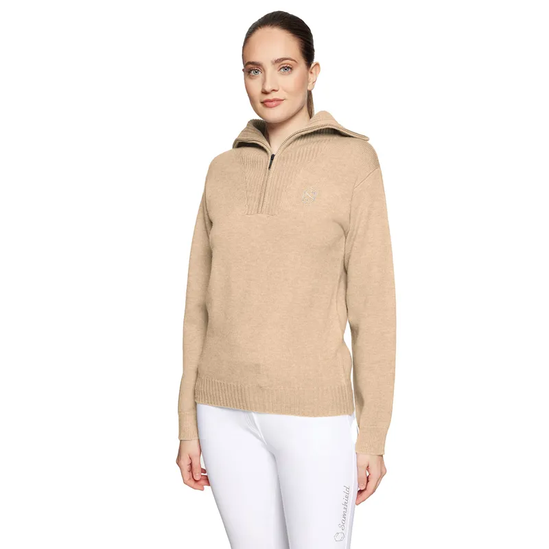 Samshield Suzanne Womens Half Zip Knit Jumper - Vanilla