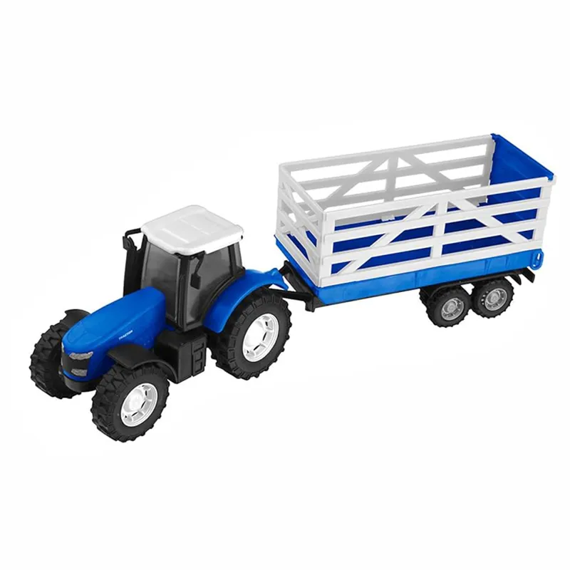 Teamsterz Tractor and Trailer Toy Set Blue