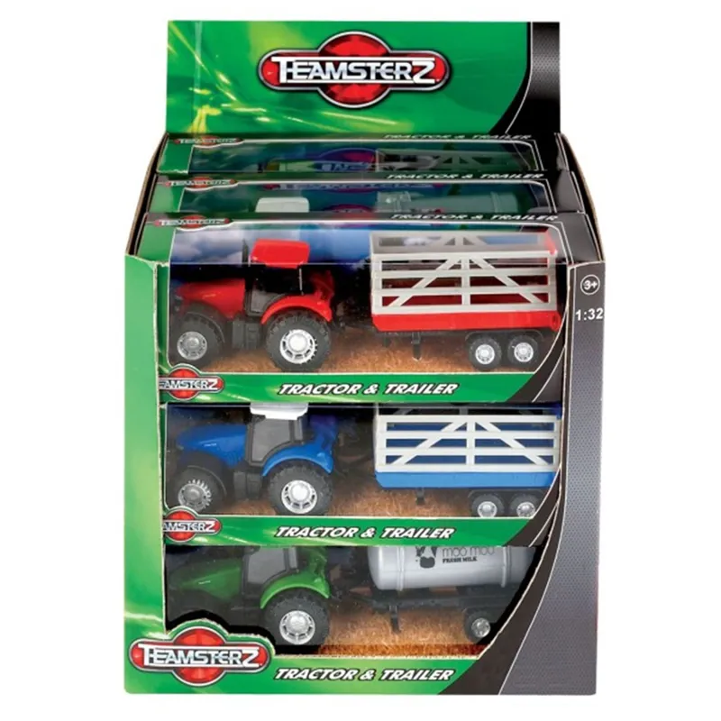 Teamsterz Tractor and Trailer Toy Set - Red-1