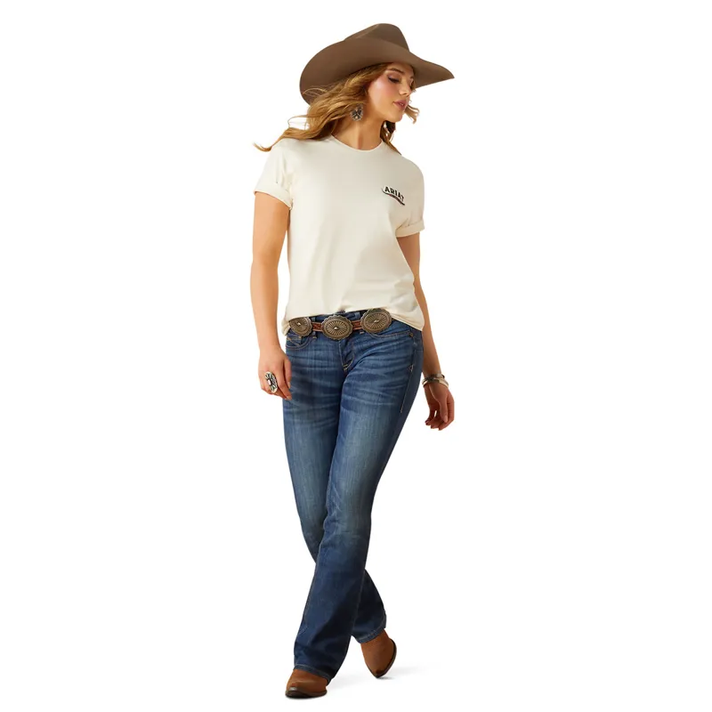 Ariat Bull Horns Womens Tee - Natural-3