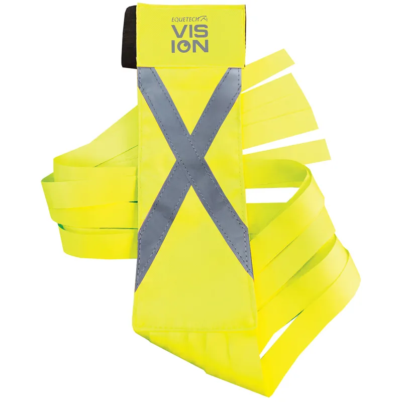 Equetech Vision Hi-Vis Horse Tail Tassels - Yellow