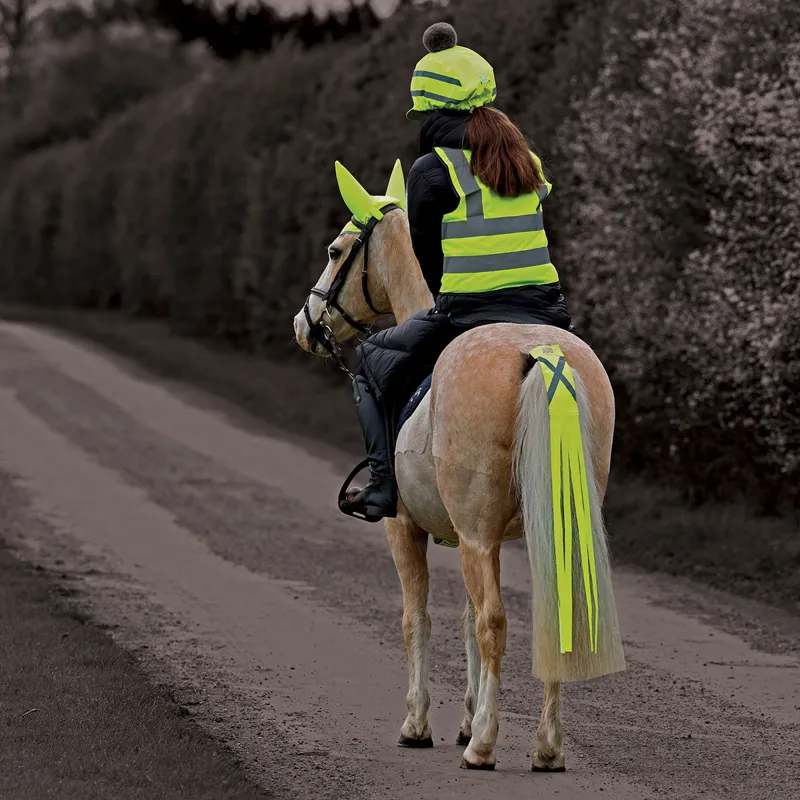 Equetech Vision Hi-Vis Horse Tail Tassels - Yellow-1
