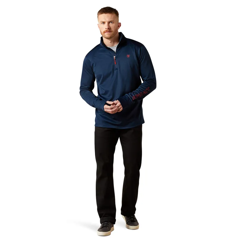 Ariat Team EQ 1/2 Zip Mens Pullover - Navy-4