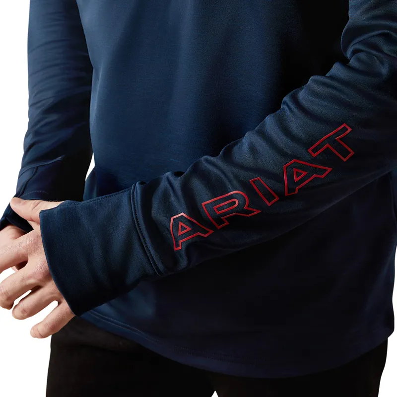 Ariat Team EQ 1/2 Zip Mens Pullover - Navy-3