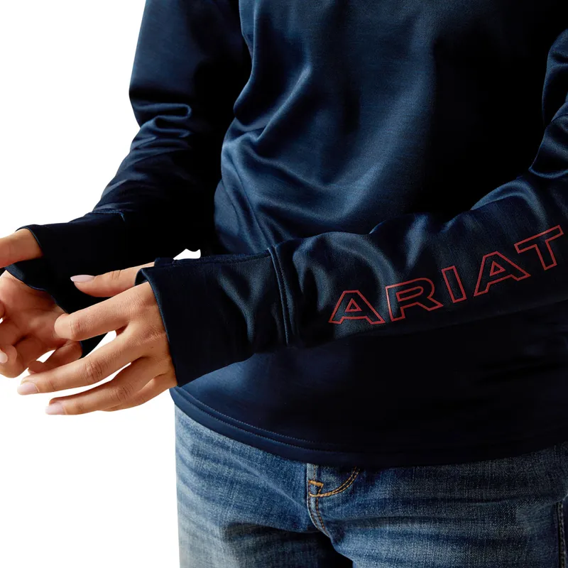 Ariat Team EQ 1/2 Zip Junior Sweatshirt - Navy-3