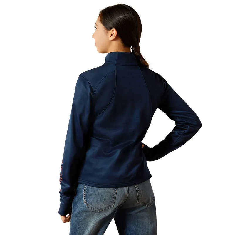 Ariat Team EQ 1/2 Zip Junior Sweatshirt - Navy-2
