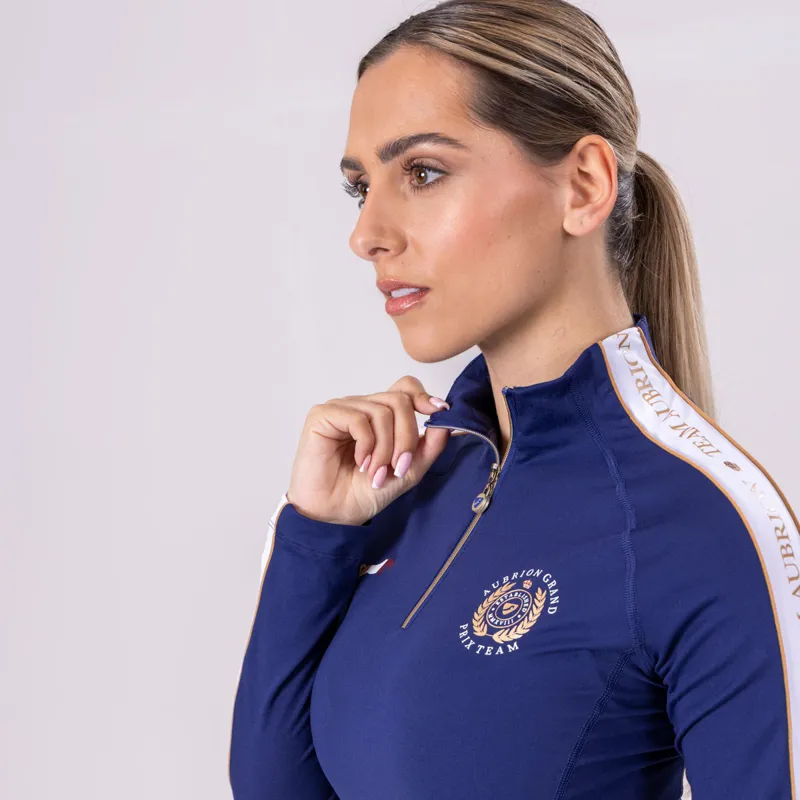 Aubrion Team Long Sleeve Ladies Base Layer - Navy-2