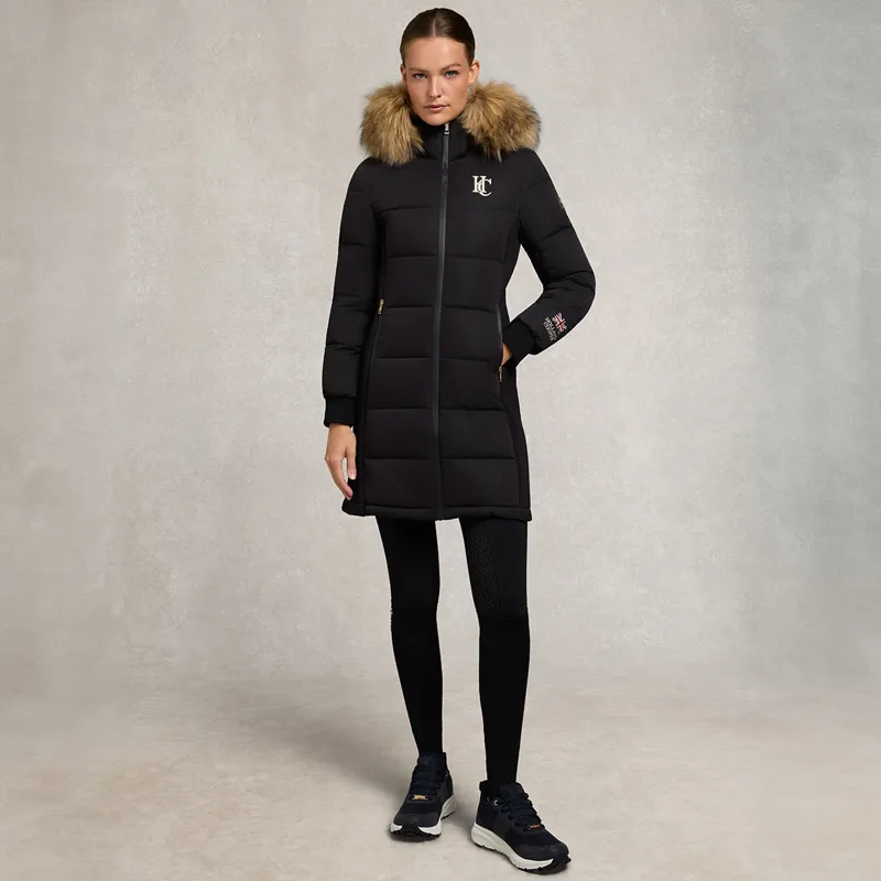 Holland Cooper Team Padded Womens Coat - Black-2