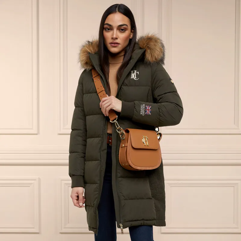 Holland Cooper Team Padded Womens Coat - Khaki-11