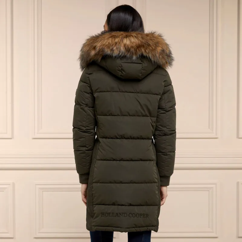 Holland Cooper Team Padded Womens Coat - Khaki-10