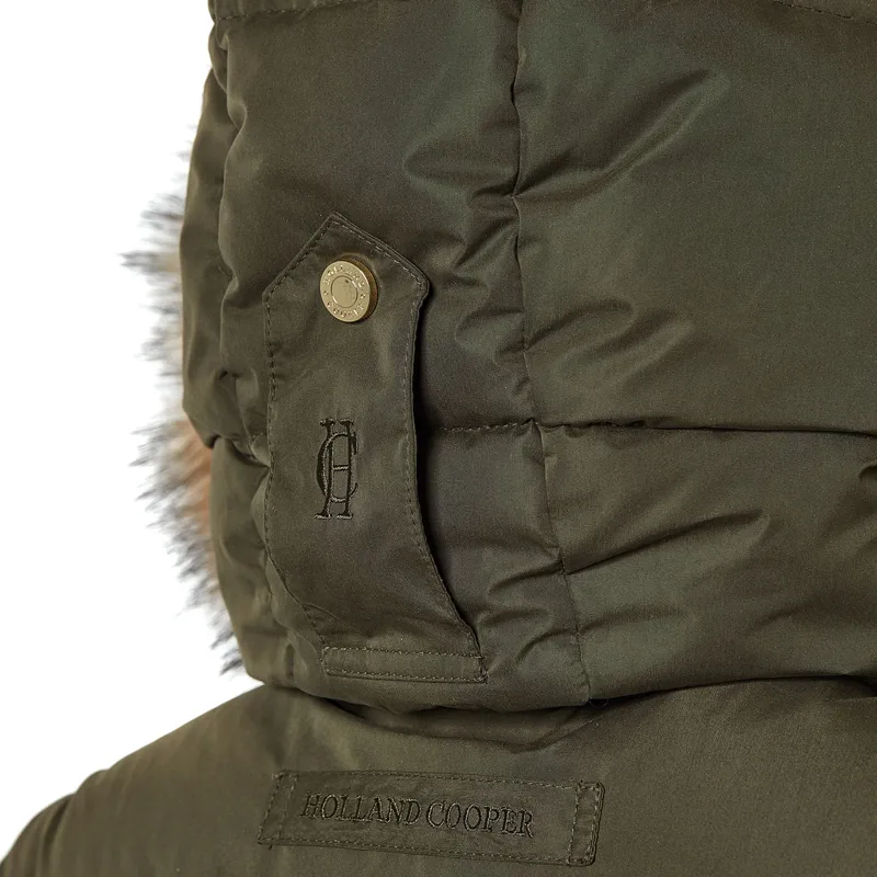 Holland Cooper Team Padded Womens Coat - Khaki-9