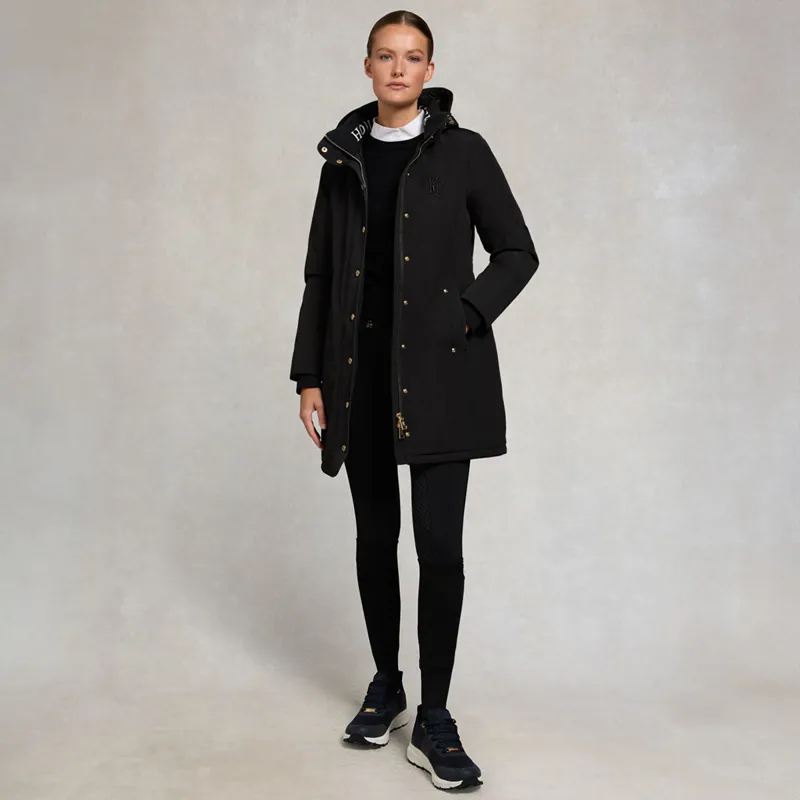 Holland Cooper Team Womens Waterproof Coat - Black-1
