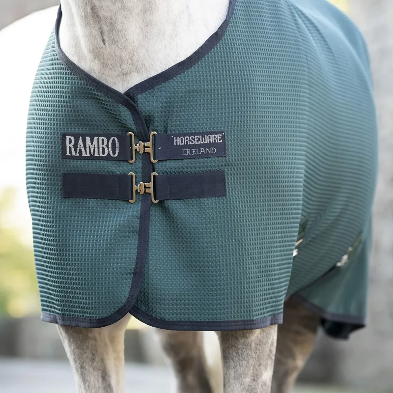 Rambo Techni-Waffle Cooler Rug - Dynasty Green/Navy/Silver-5