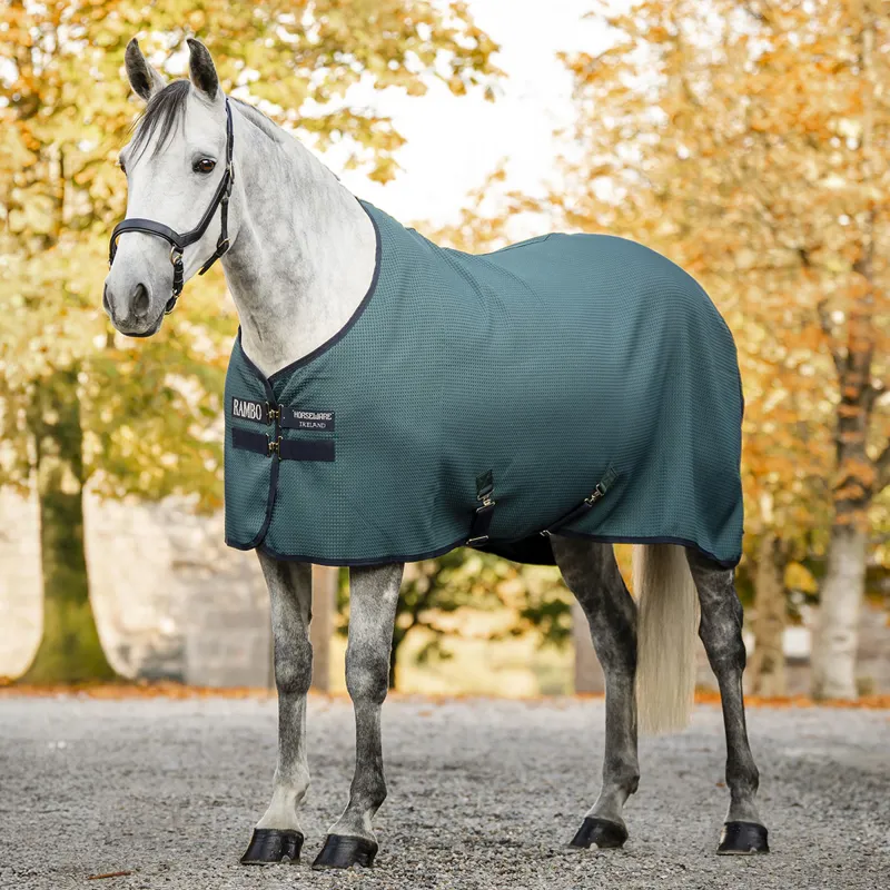 Rambo Techni-Waffle Cooler Rug - Dynasty Green/Navy/Silver