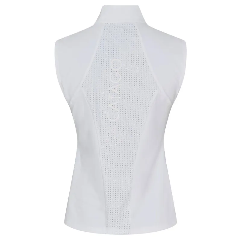 Catago Tedora Ladies Sleeveless Show Shirt - White-2