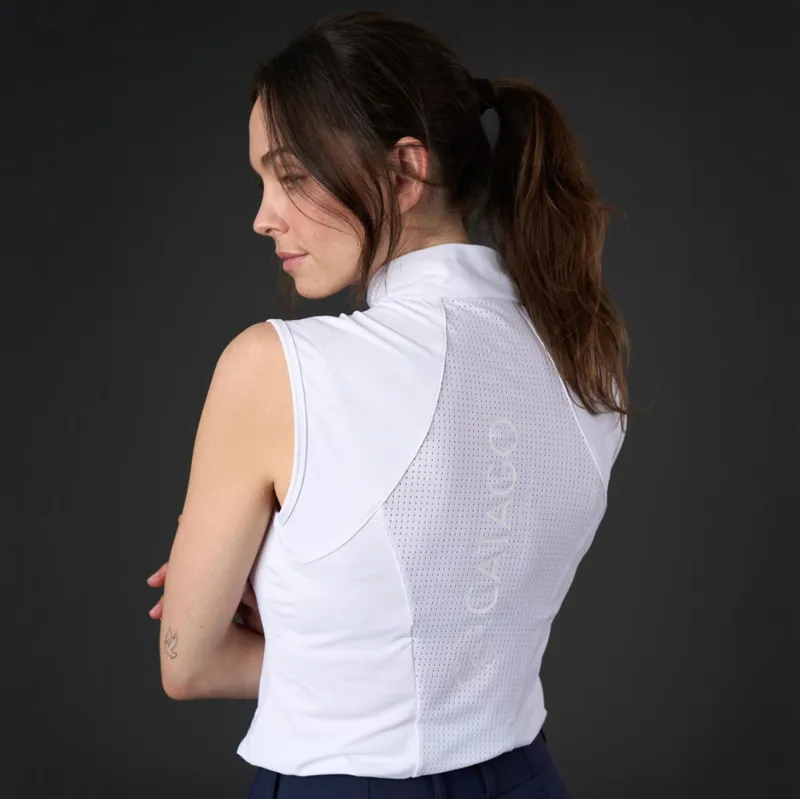 Catago Tedora Ladies Sleeveless Show Shirt - White