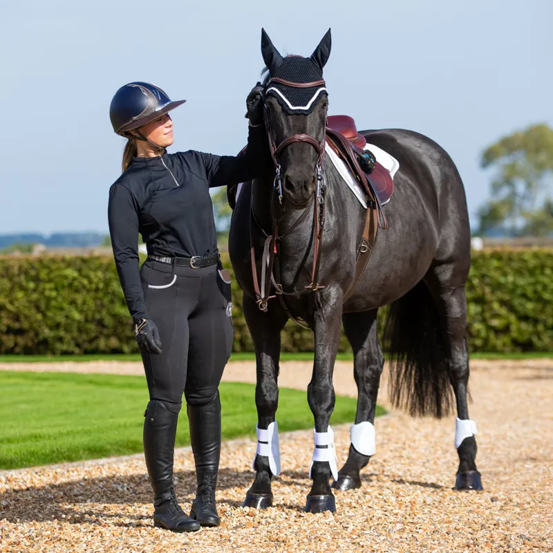 Equilibrium Tri-Zone Open Fronted Tendon Boots - White-3