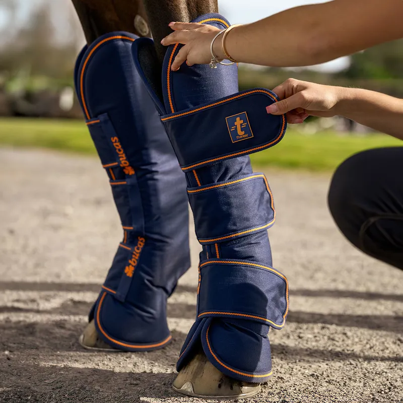 Bucas Therapy Travel Boots - Navy/Orange-1