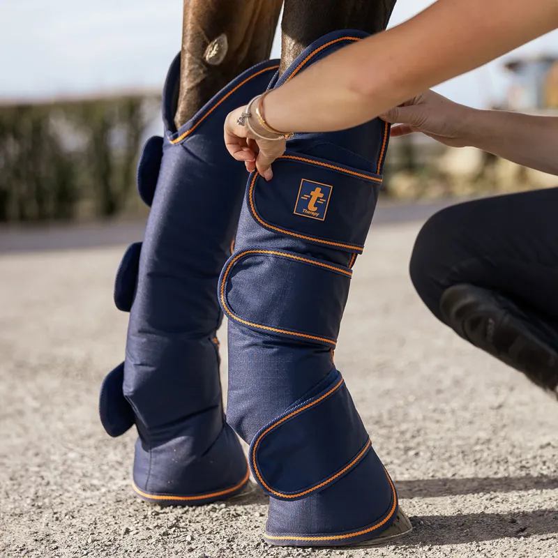 Bucas Therapy Travel Boots - Navy/Orange-6