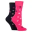 Sockshop Wild Feet Womens Thermal Crew Socks 2 Pack - Paw Print