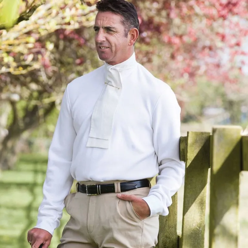 Equetech Thermal Stock Mens Show Shirt - White-1