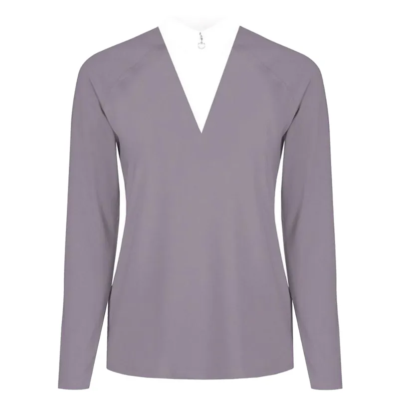 Equetech Thermal Womens Sweater Stock Shirt - Grey/White-1
