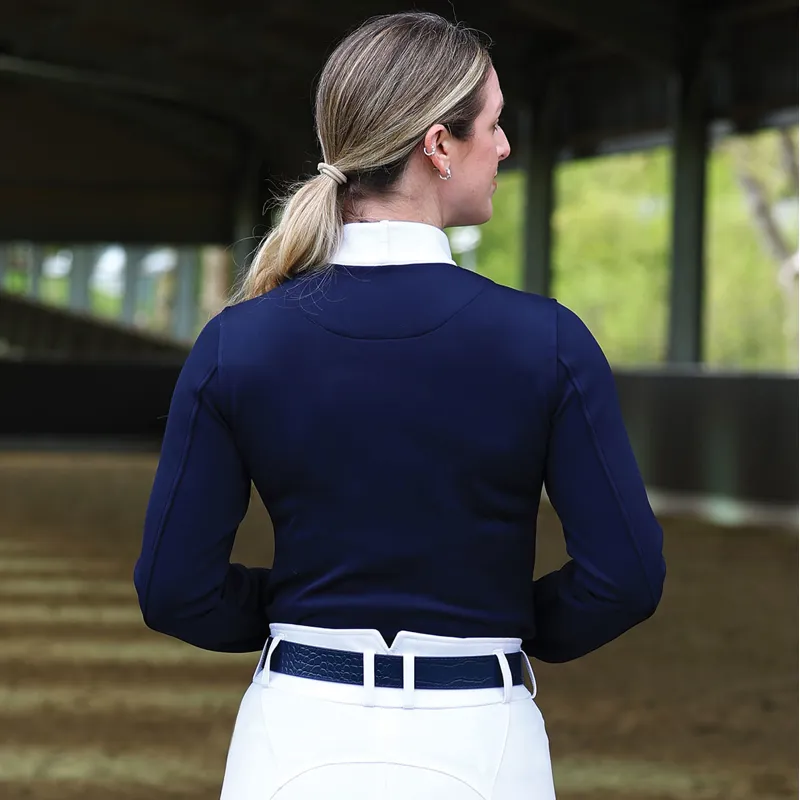 Equetech Thermal Ladies Stock Competition Shirt - Navy/White-2