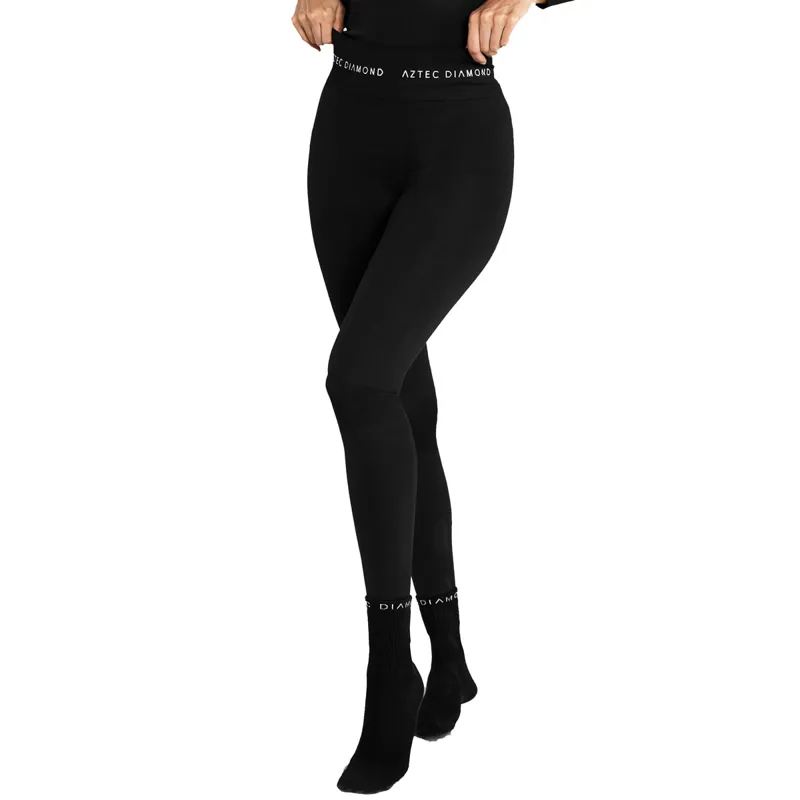 Aztec Diamond Thermal Ladies Under Breeches - Black