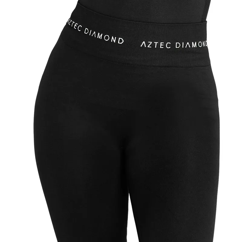 Aztec Diamond Thermal Ladies Under Breeches - Black-7