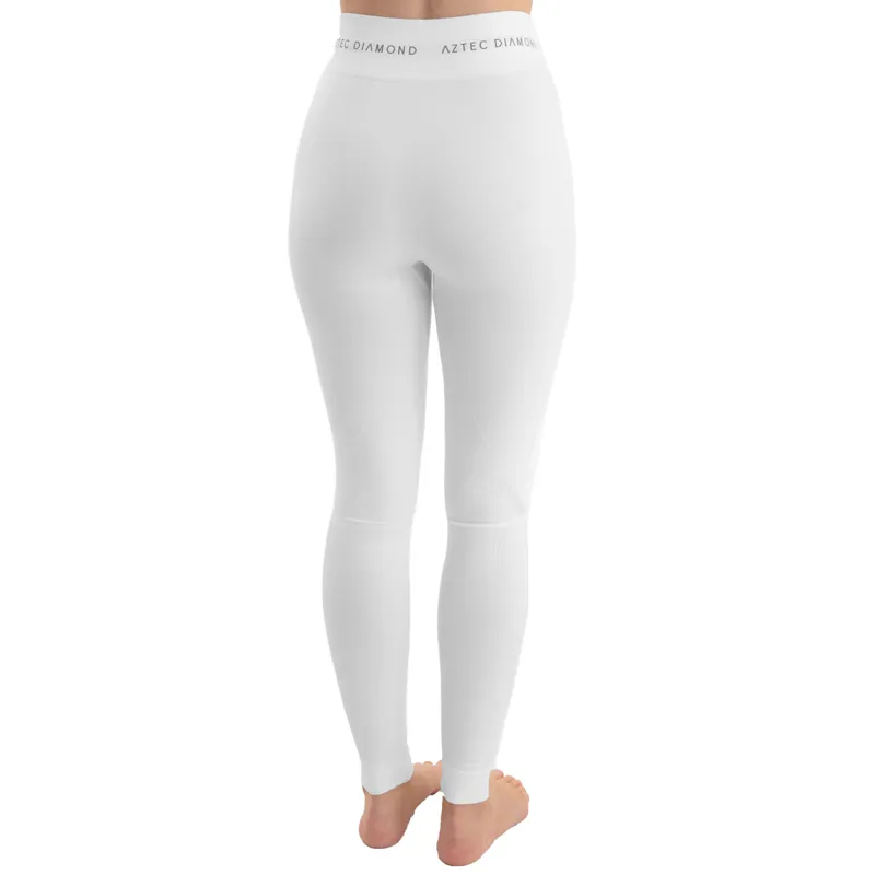 Aztec Diamond Thermal Ladies Under Breeches - White-1