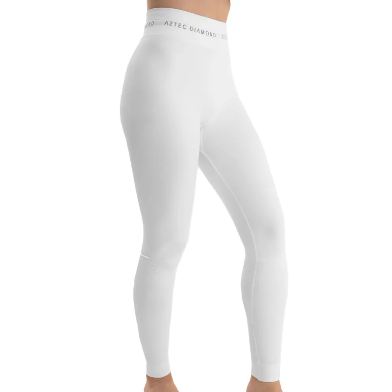 Aztec Diamond Thermal Ladies Under Breeches - White