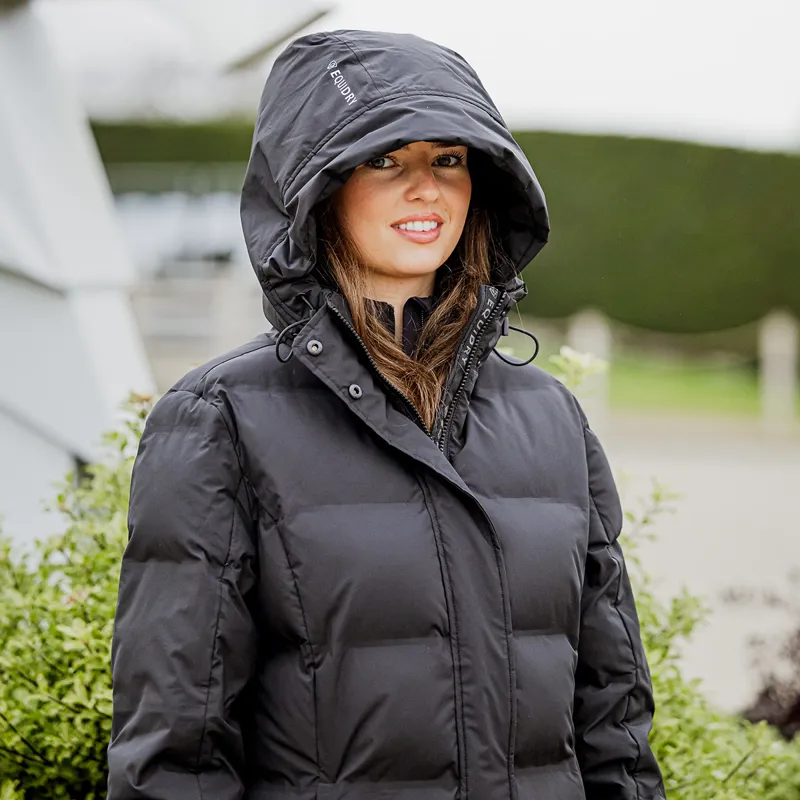 EQUIDRY Thora Womens Waterproof Long Puffer Jacket - Black-8