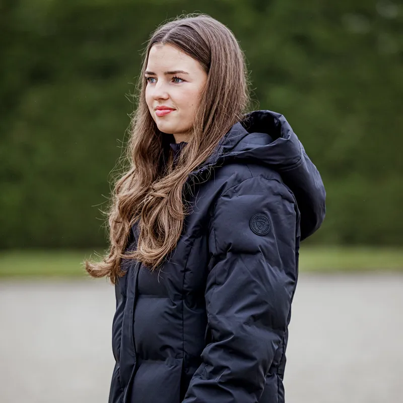 EQUIDRY Thora Womens Waterproof Long Puffer Jacket - Black-6