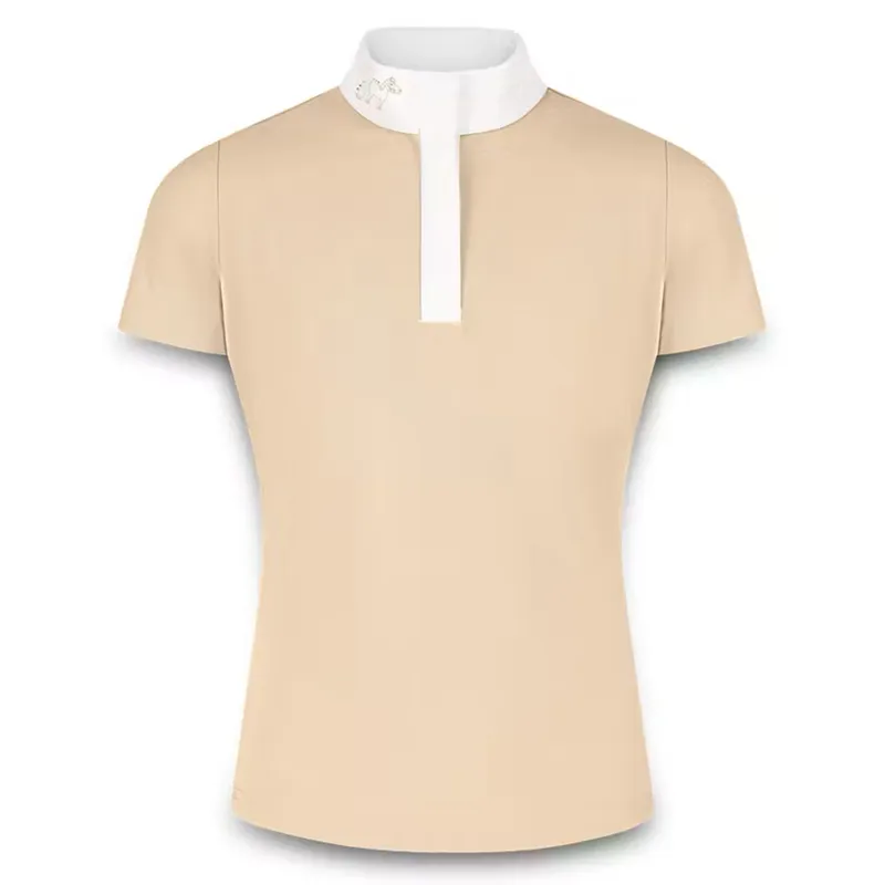 Kentucky Tokyo Junior Girls Short Sleeve Show Shirt - Beige