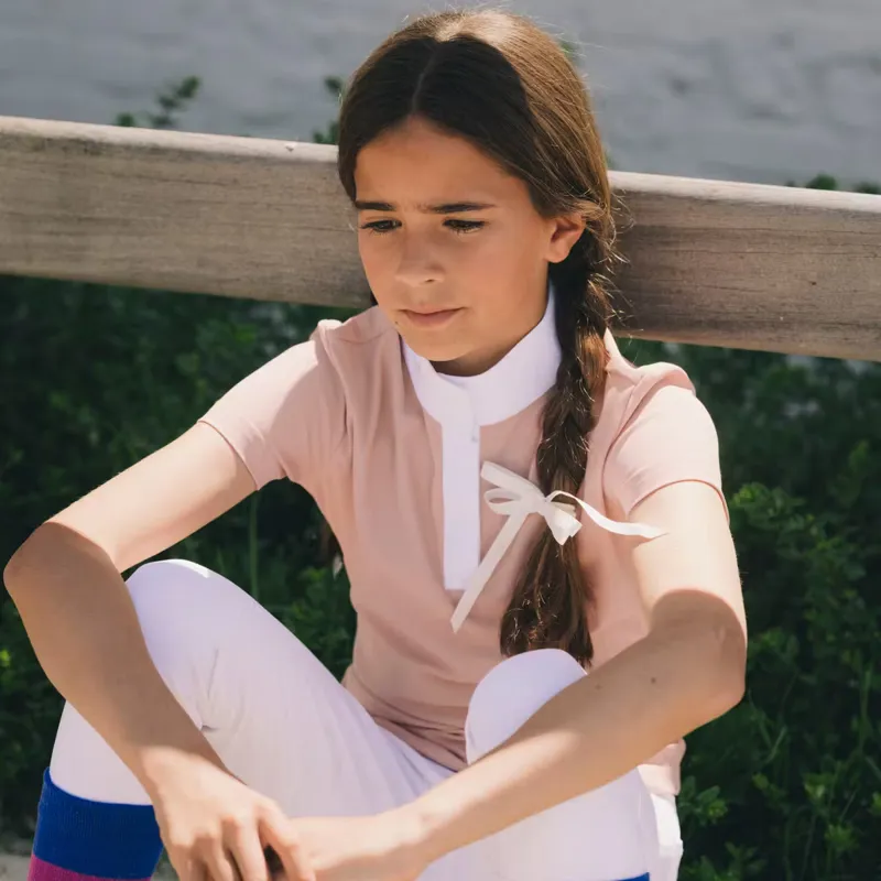 Kentucky Tokyo Junior Girls Short Sleeve Show Shirt - Old Rose-1