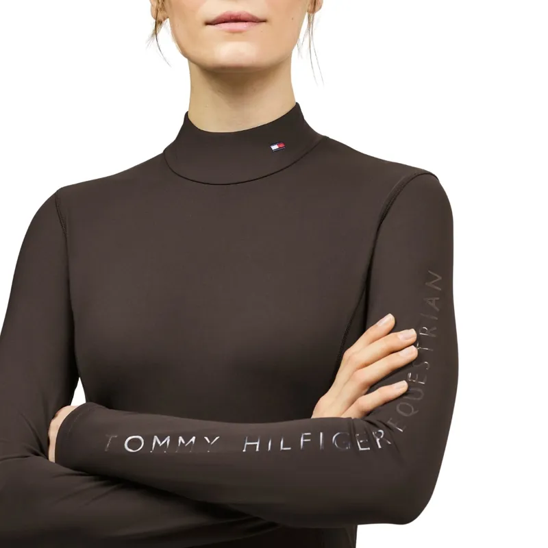 Tommy Hilfiger Ava Womens High Neck Base Layer -  Cacao-3