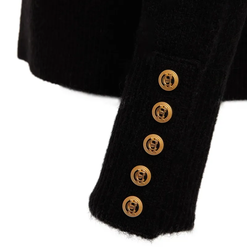 Holland Cooper Tori Roll Neck Knit Ladies Jumper - Black-3