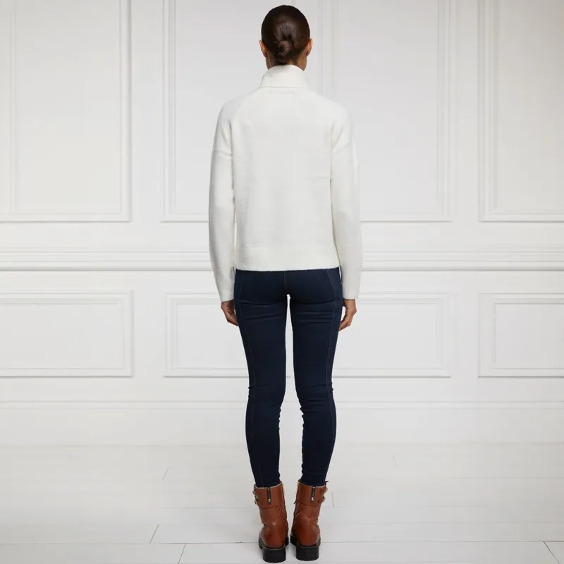Holland Cooper Tori Roll Neck Knit Ladies Jumper - Natural-2