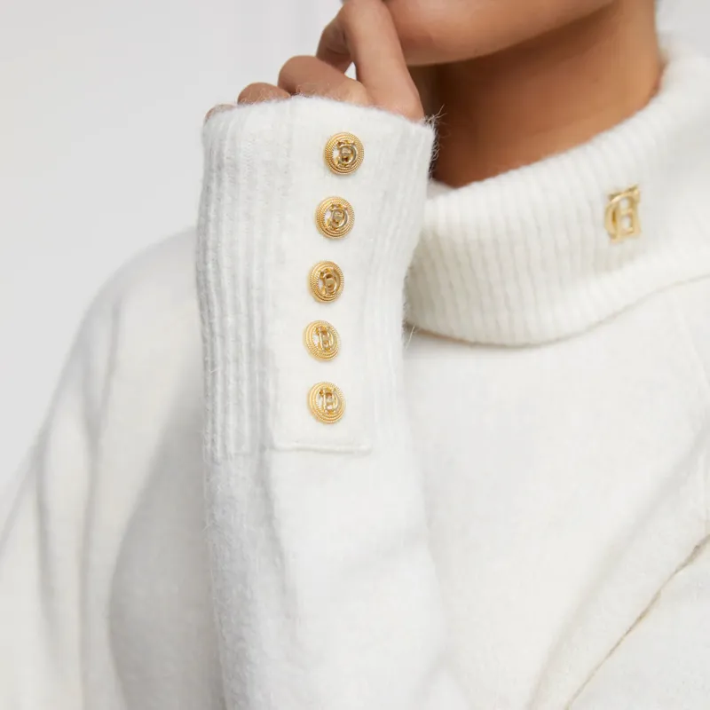 Holland Cooper Tori Roll Neck Knit Ladies Jumper - Natural-3