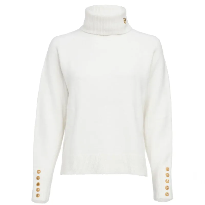 Holland Cooper Tori Roll Neck Knit Ladies Jumper - Natural-5
