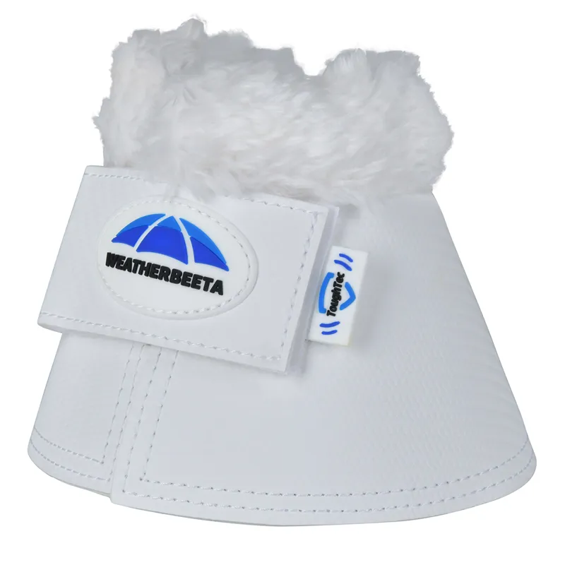Weatherbeeta Tough-Tec Fleece Trim Overreach Boots - White-4