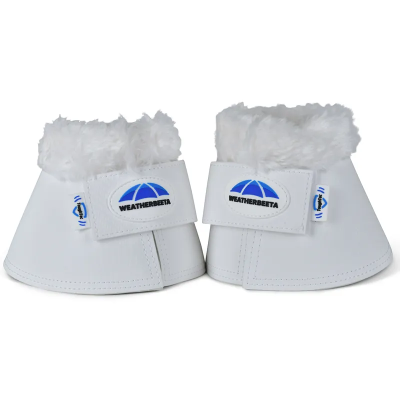 Weatherbeeta Tough-Tec Fleece Trim Overreach Boots - White