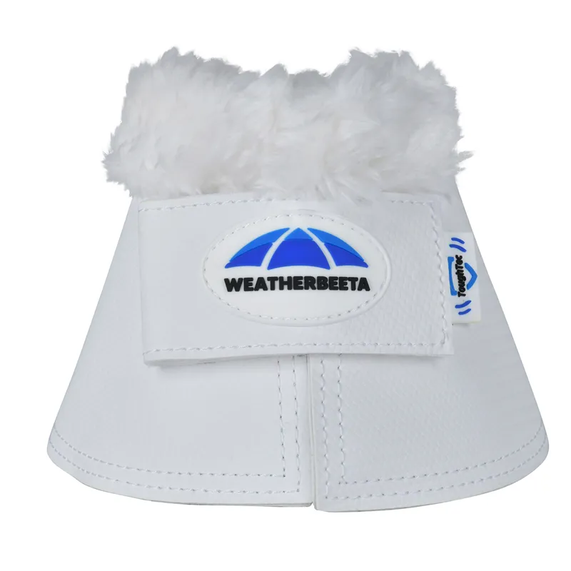 Weatherbeeta Tough-Tec Fleece Trim Overreach Boots - White-2