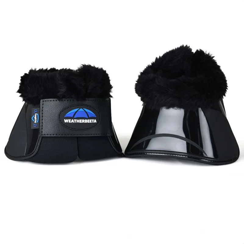 Weatherbeeta Tough-Tec Impact Fleece Trim Overreach Boots - Black