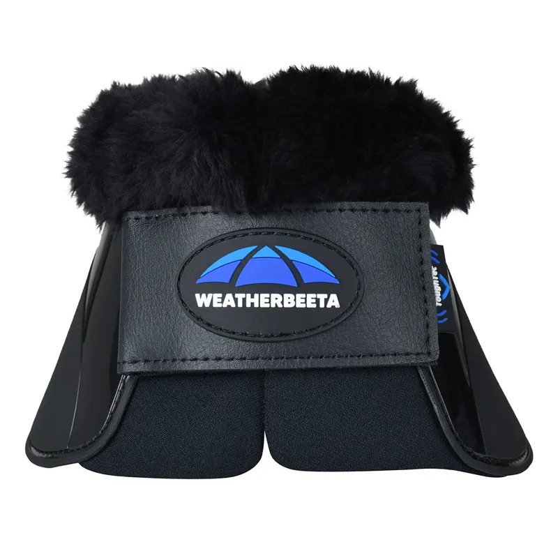 Weatherbeeta Tough-Tec Impact Fleece Trim Overreach Boots - Black-2